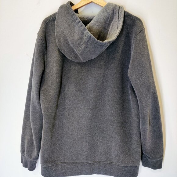 Logan Hill Men's Zip-Up Pocket Hoodie | Large | Charcoal Gray | Cotton - Picture 2 of 6